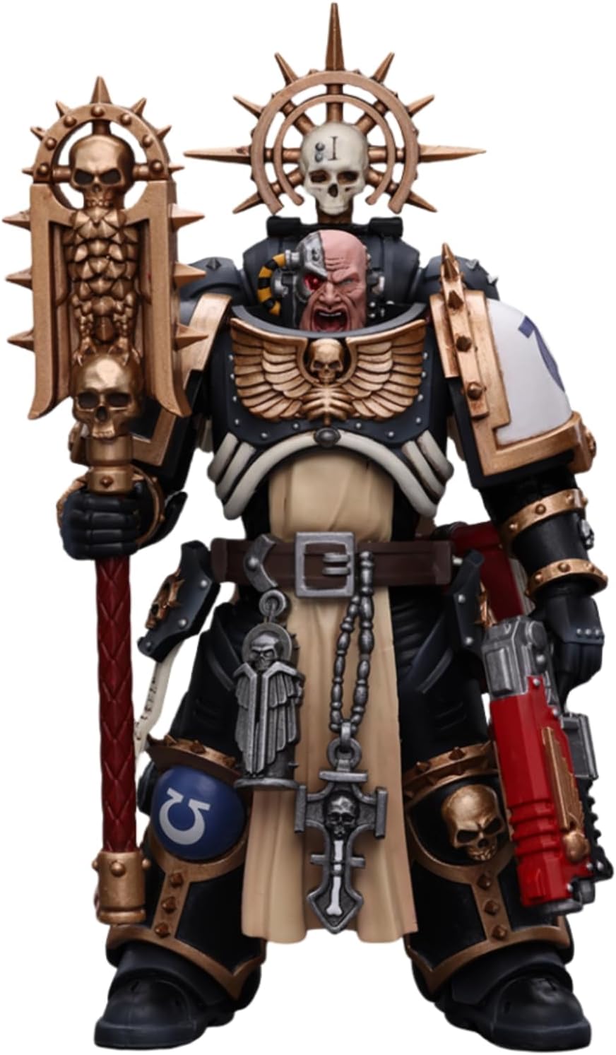 HiPlay JoyToy Warhammer 40K Collectible Figure: Ultramarines Chaplain Indomitus 1:18 Scale Action Figures JT8902