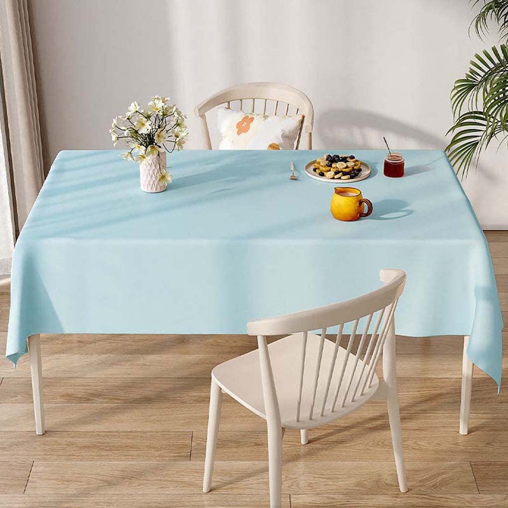 Amazon｜テーブルクロス ビニール 北欧 ブルー 撥水 テーブルカバー