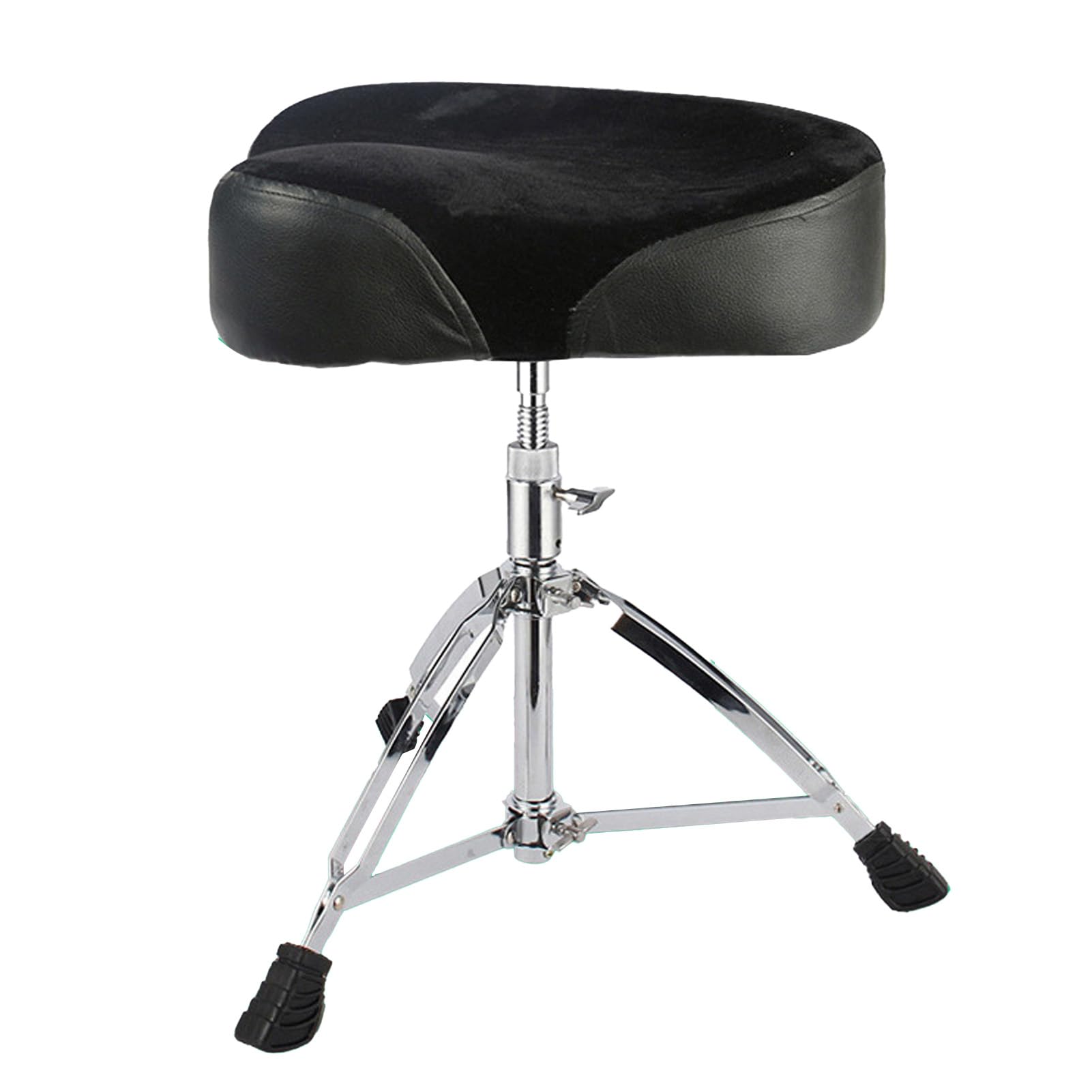 Wisecoco Tabouret De Tambour, Trône De Tambour De Support Universel en Alliage D'Aluminium Rembourré en Éponge à Hauteur Réglable pour Batteur(Noir)