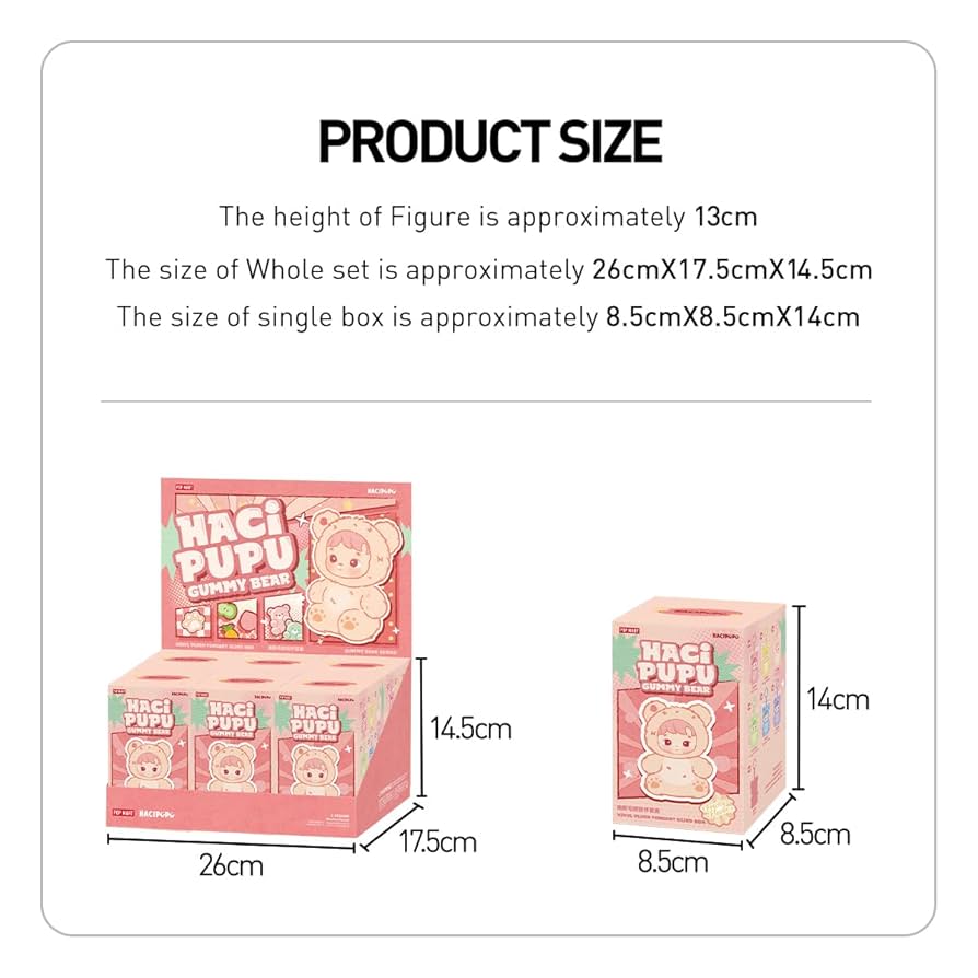 HACI PUPU GUMMY BEAR 全6種 HACIPUPU Gummy Bear シリーズ ぬいぐるみペンダント - メルカリ