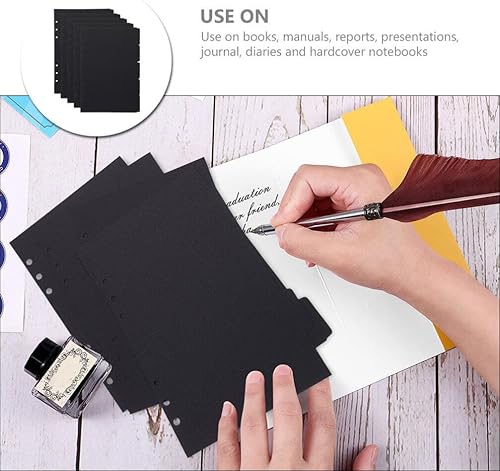 Miniatura 5 de MAGICLULU 5 unidades A5 Separador de Página Bloc de notas Separador de Notas Separadores de Libro de Notas Clips de Carpeta Pestañas de Etiqueta de
