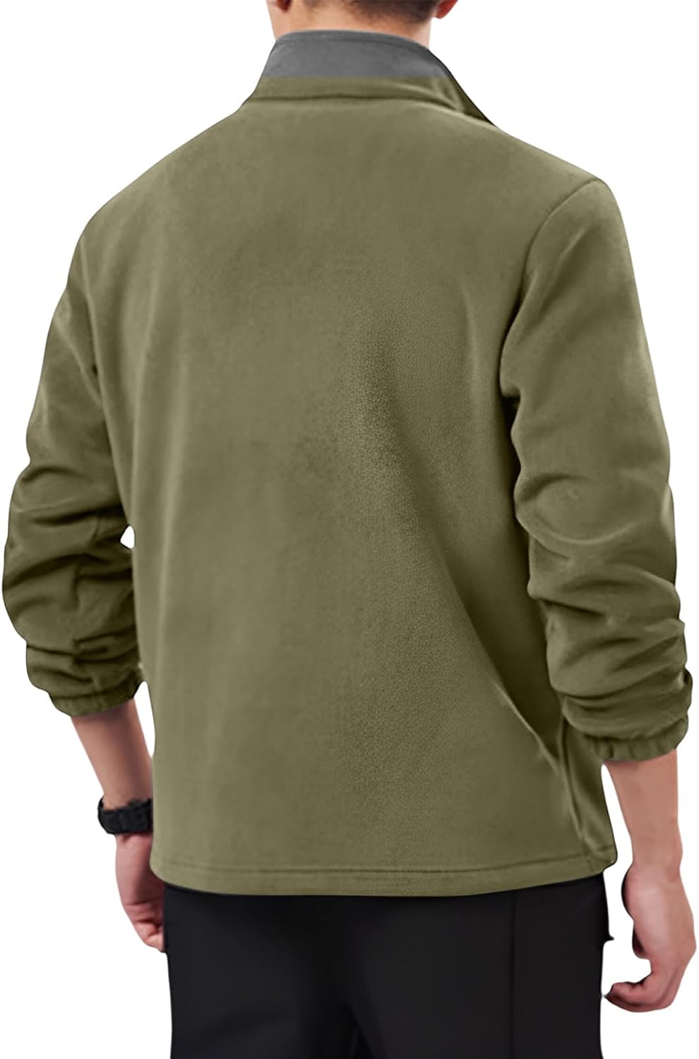 Mens Full Zip Up Casual Stylish Coats 2025 Winter Outdoor Long Sleeve Cardigan Windproof Coat With Pockets