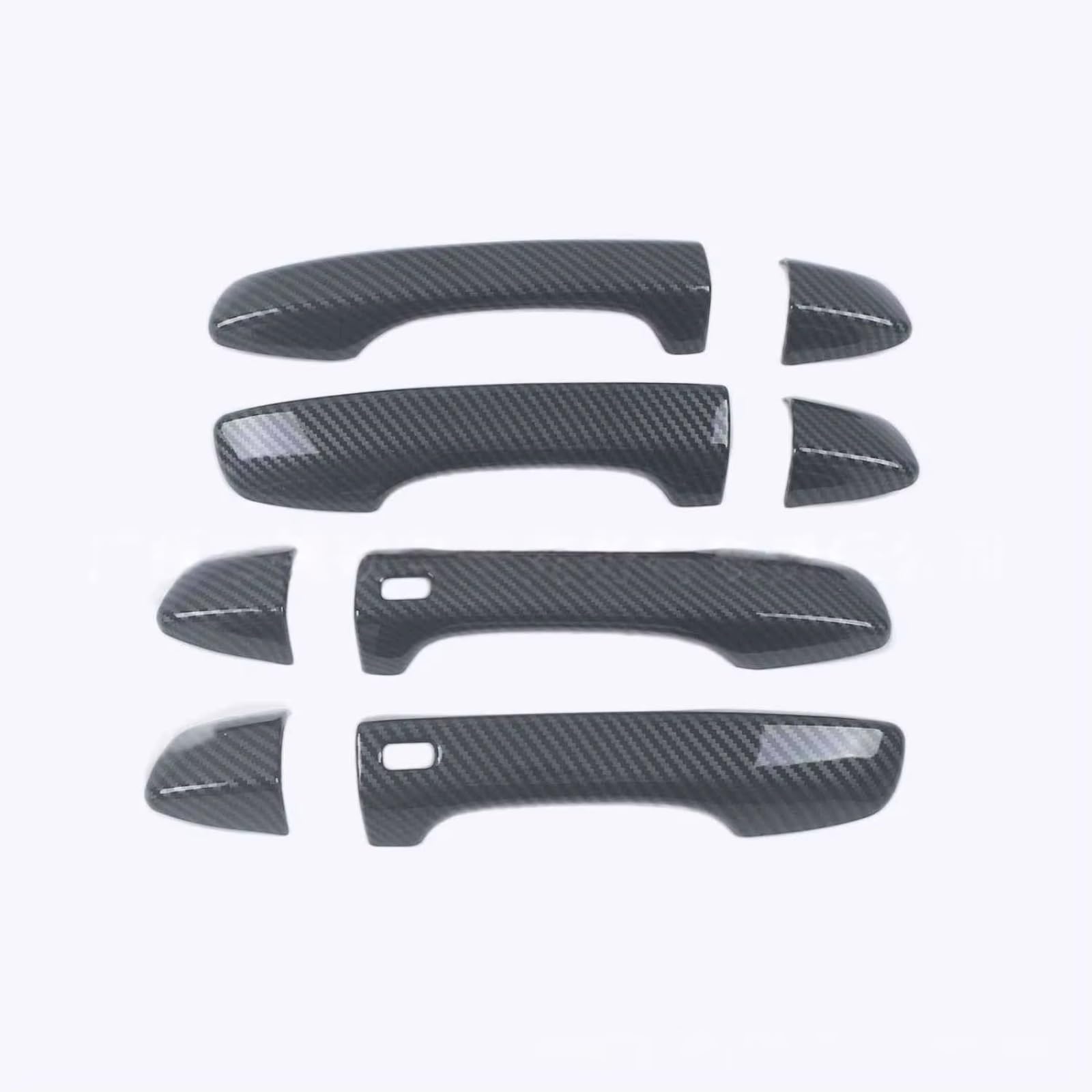 Qdzvalumv Carbon Fibe Car Door Handles Cover Shell Compatible With Vw For Tiguan L For 2015-2022 Car Door Handle Sticker Decoration Outer Modification Set(Carbon Fibe)