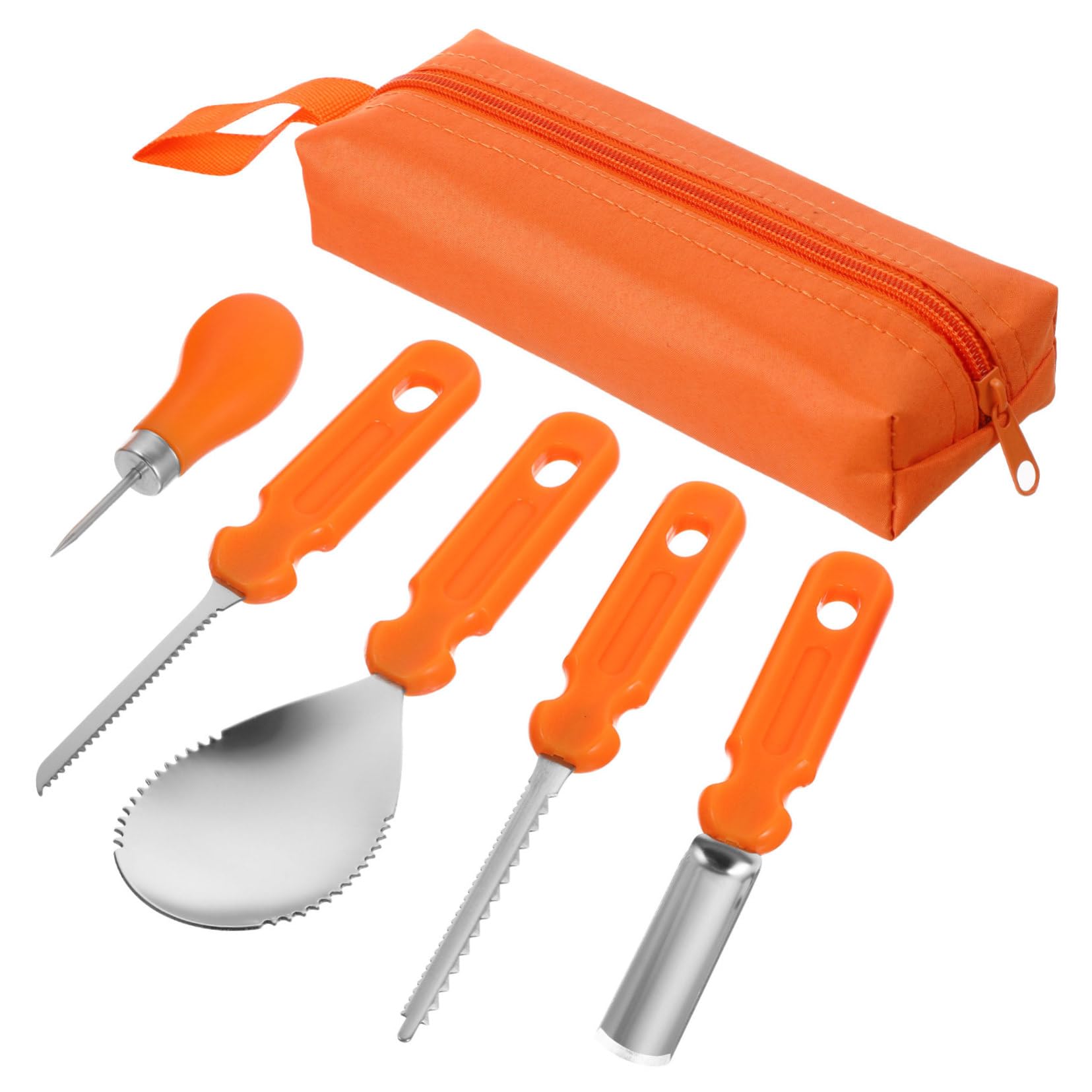 HAPINARY Halloween Pumpkin Carving Kit Tools Set 5 Pcs Stainless Steel Tools for Easy Carving