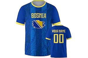 Custom 22/23/24 National Soccer Shirts Personalized Bosnia and Herzegovina