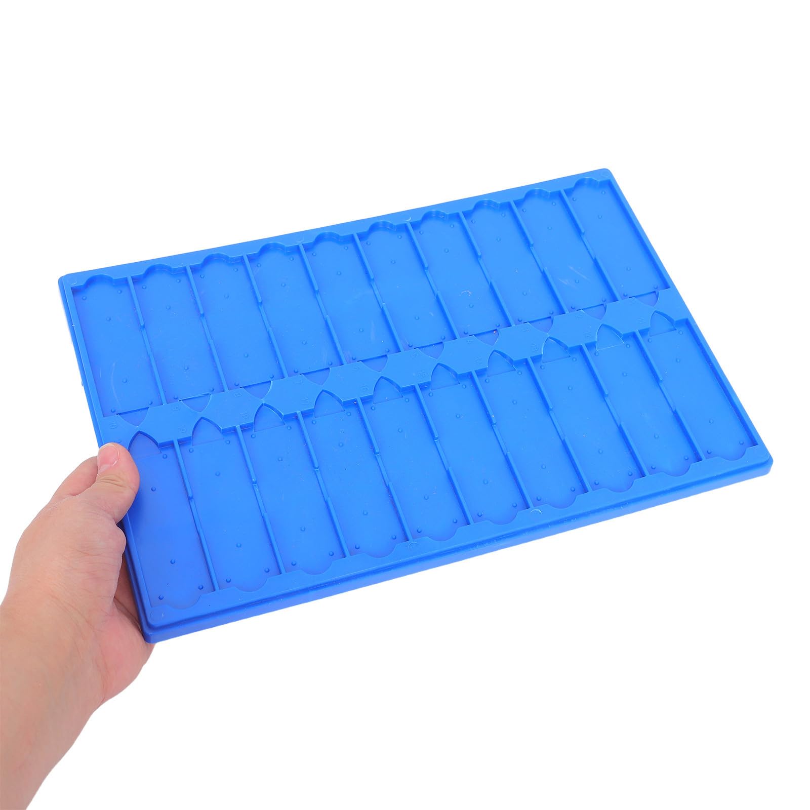 2 Pezzi Vassoio Asciugatura per Vetrini da Microscopio in Plastica Blu Design Multifessura per Asciugatura Simultanea e Fissaggio Sicuro in Osservazioni Cellulari