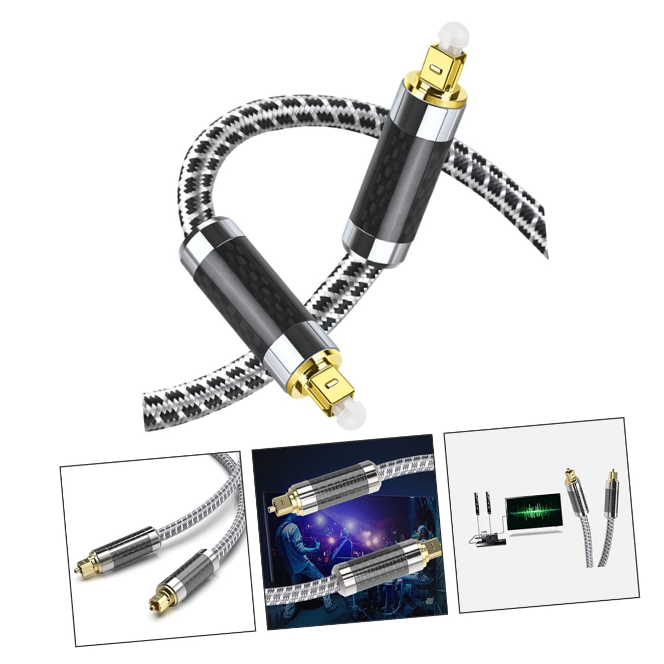 NUOBESTY Cavo Audio Ottico Digitale Maschio a Maschio 5 Metri Nero