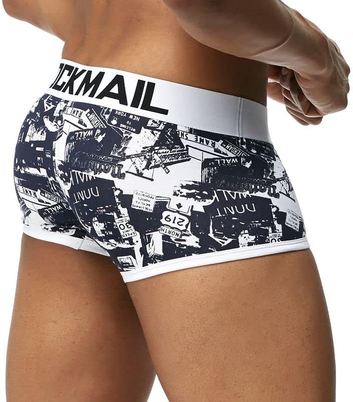 JOCKMAIL Men's Cotton Briefs Boxer Short Underwear Sexy Hot Leaf Printed Low Rise Men's Panties Sport Trunk - Image 4