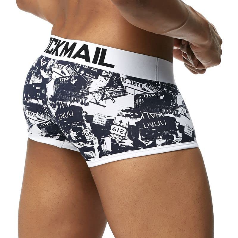JOCKMAIL Men's Cotton Briefs Boxer Short Underwear Sexy Hot Leaf Printed Low Rise Men's Panties Sport Trunk3