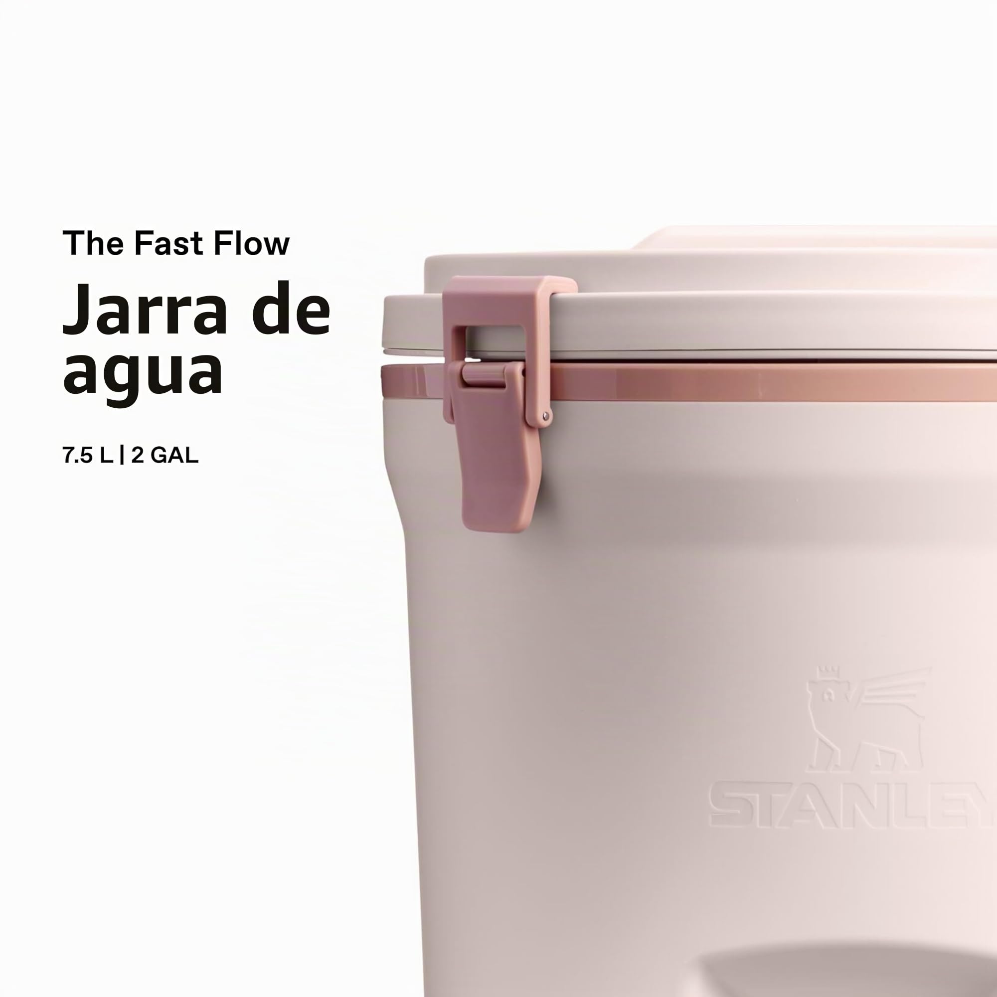 Stanley 1913 Jarra de Agua Fast-Flow 7,5L - Mantiene 13 Horas Frío - Hielo hasta 2 Días - Sin BPA - Antigoteo - Doble Pared con Aislante - Jarra con Cierres y Asa Resistentes