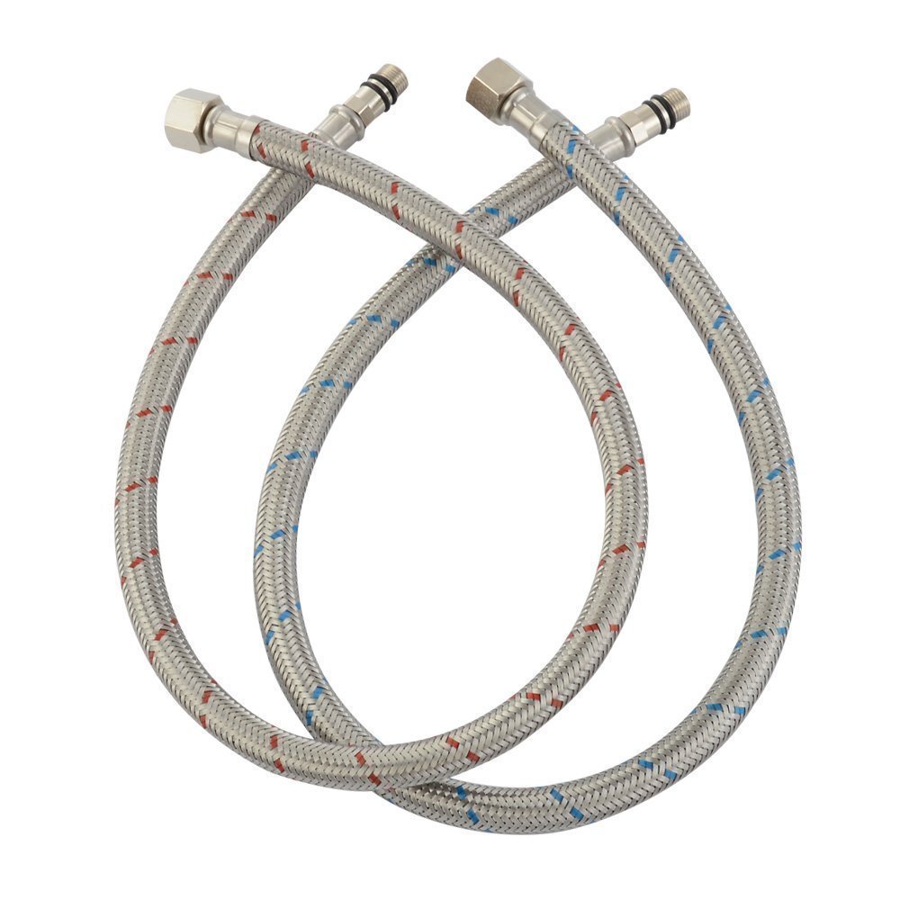 Water Supply Lines For Faucet 2pcs F1 2 F3 8 304 Stainless Steel ...