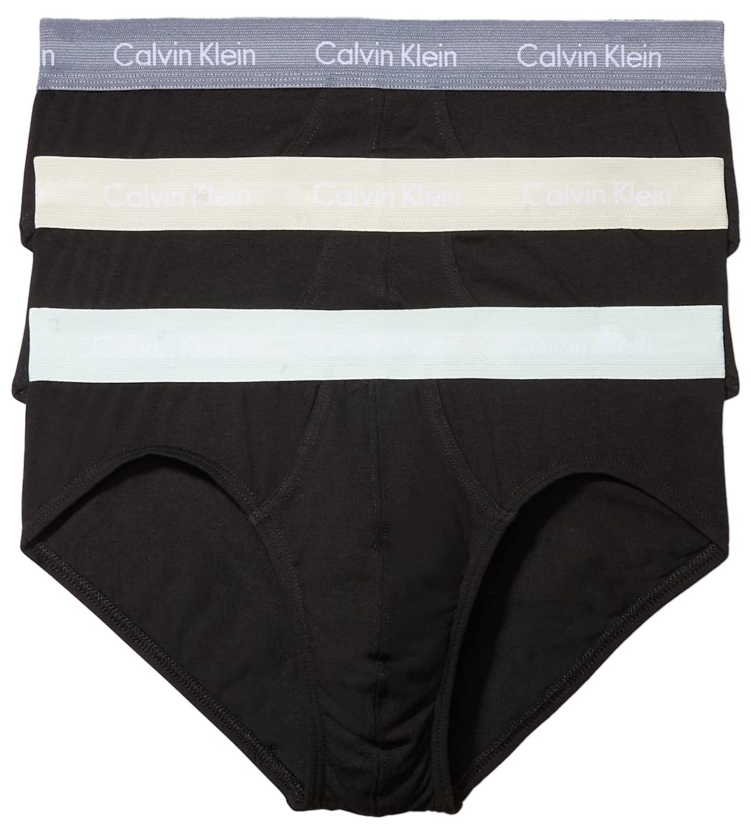 Calvin KleinCotton Stretch Multipack Hip Brief Black/Dragon Fly/Mudstone/Asphalt Grey L (36"-38")