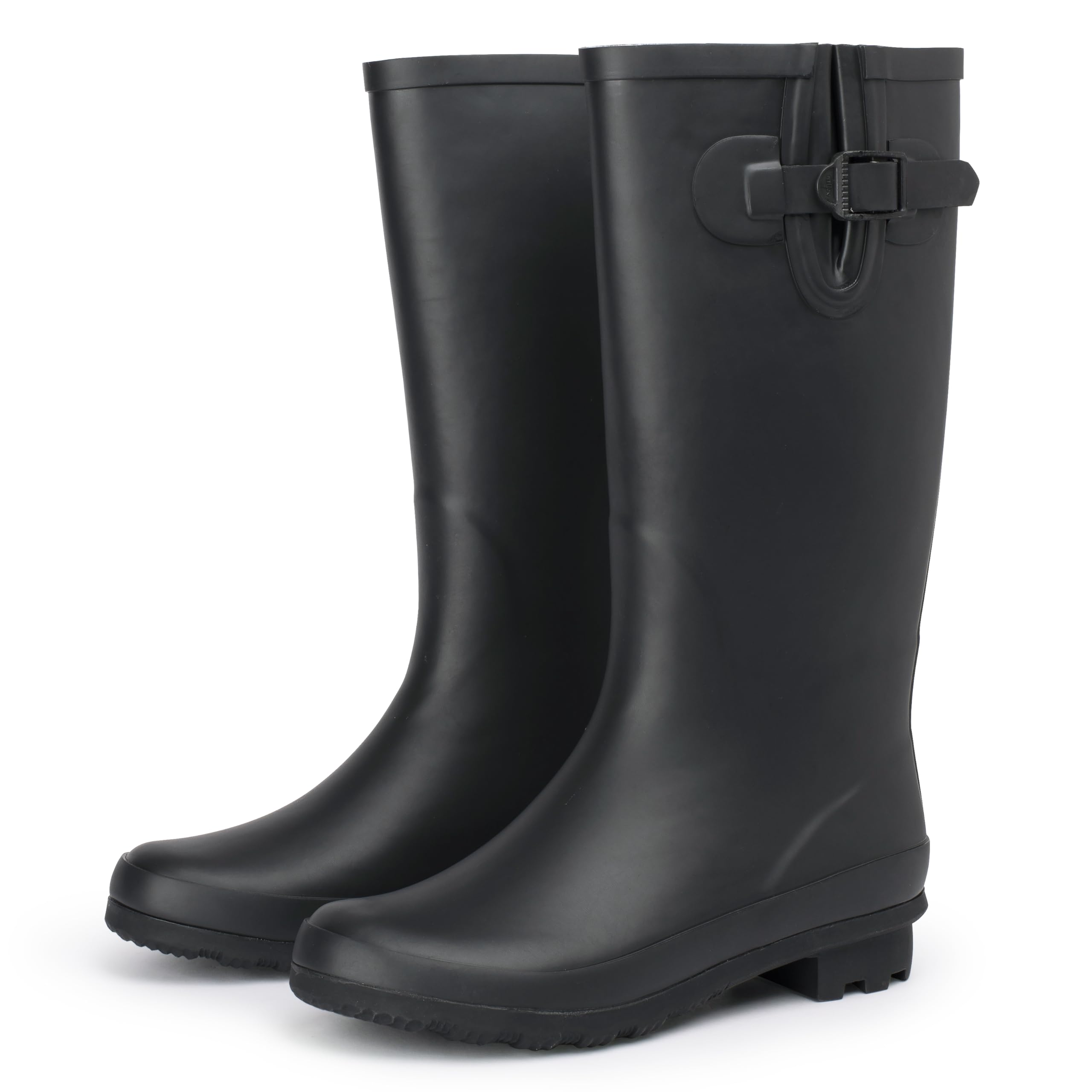 Alpine Swiss Reya Womens Waterproof Mid Calf Rain Boots Tall Rubber Garden Boots Anti-Slip Outdoor Work Mud Boot