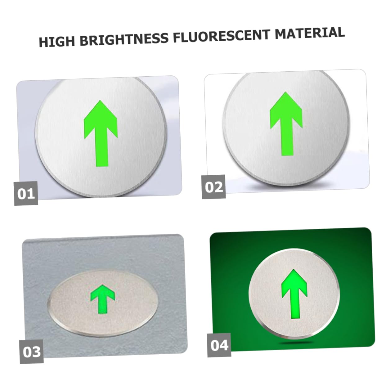 Artibetter Señal De Evacuación Terrestre Luz Fluorescente Luminosa Señal De Salida De Emergencia De Acero Inoxidable Para Uso Pasillos
