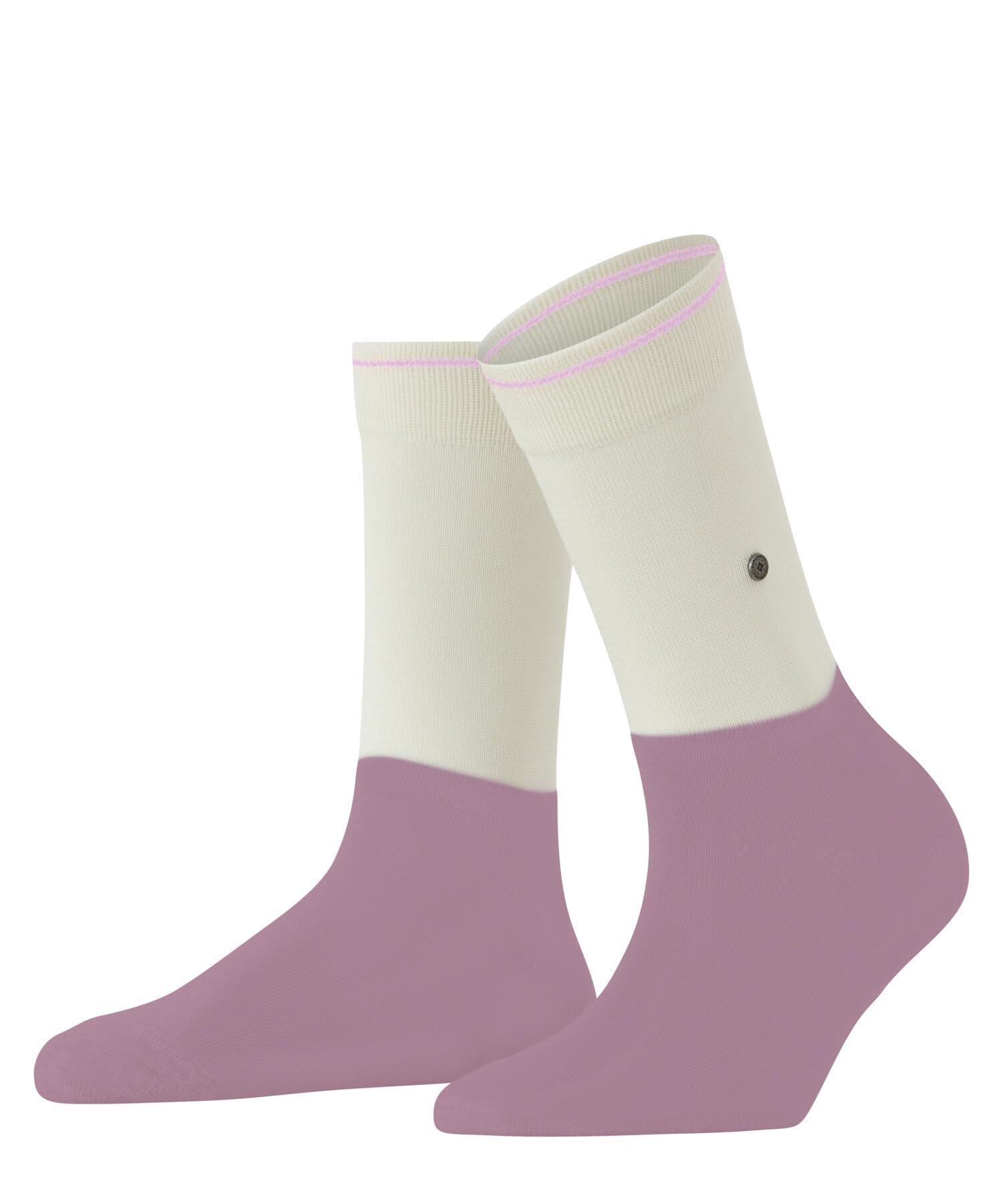 Burlington Women's Sunrise W So Cotton Patterned 1 Pair Socks, Pink Powder 8493, 3.5-7