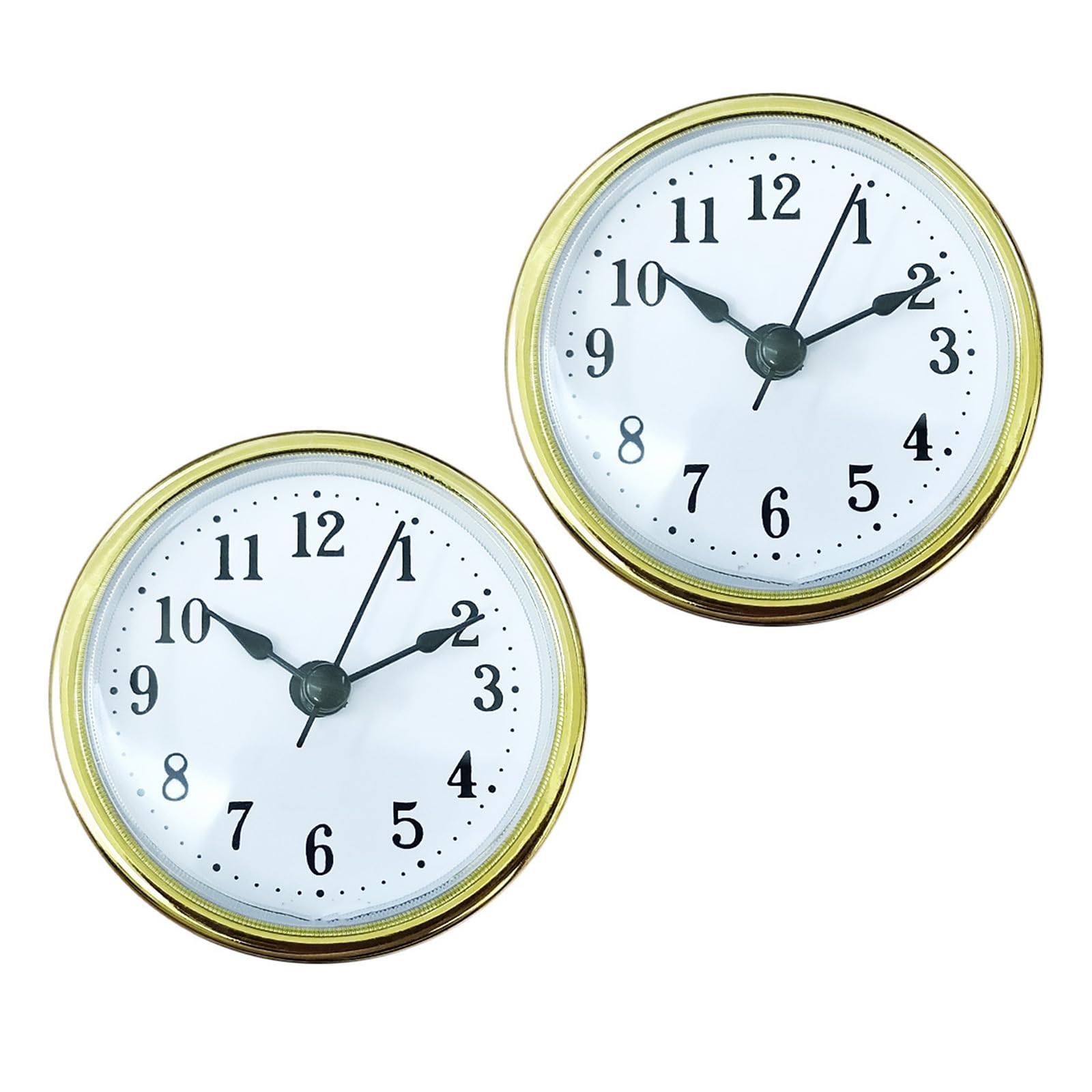 ljhnba 2Pcs 65MM Quartzs Clock Insert Replacement with Clear Lens and Roman/Arabic Numerals Perfect for Home Decors Projects Clock Parts and Accessories