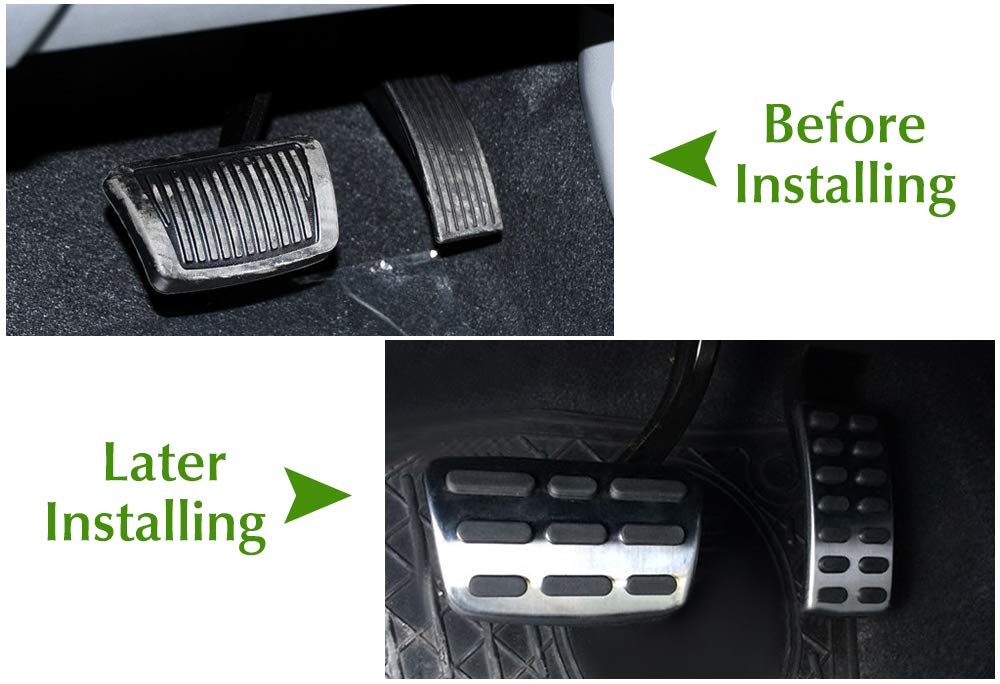 Set Copri Pedali In Acciaio Inox Per KIA Rio K2 2012-2017, Soul 2013-2016, Cerato | Pedali Acceleratore, Freno E Frizione Antiscivolo - 2