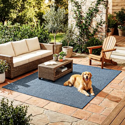 Tapete decorativo azul cobalto 4' x 8' miniatura 4