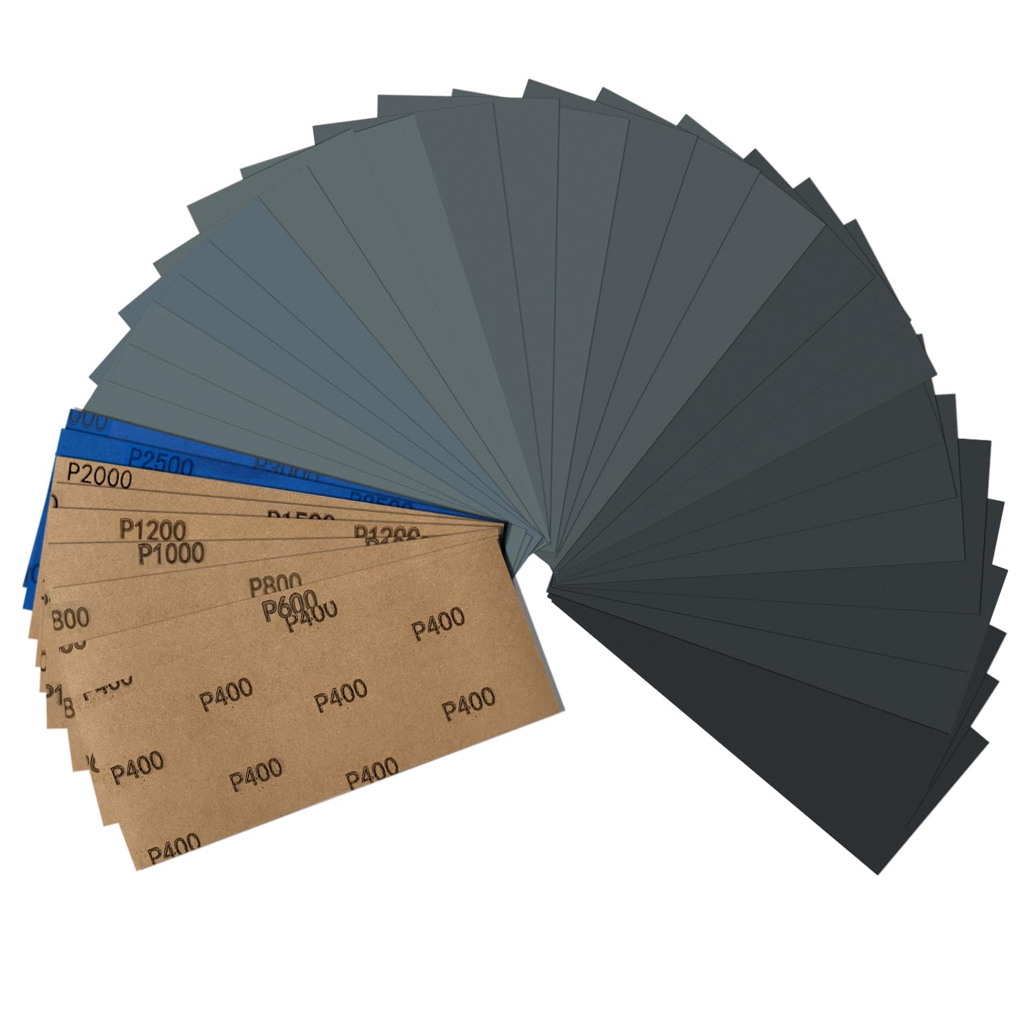 72 Pezzi 23 X 9 Cm Carta Vetrata Bagnata/asciutta Grana 400-3000 Per Levigatura - Foto 2