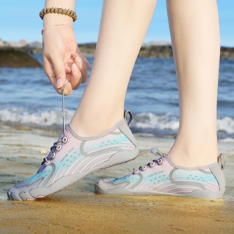 Water Shoes for Women Men Barefoot Quick-Dry Non Slip Shoes for Beach Swim Pool River Boating Surf4