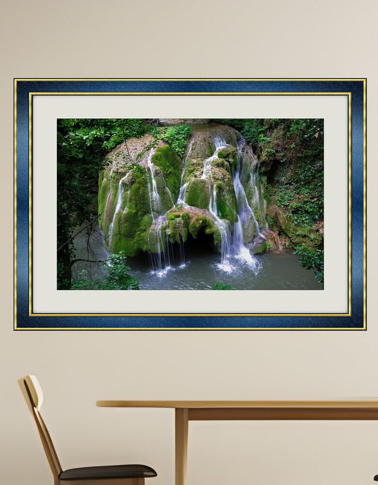 JVERF - JZZH26879 Romania Waterfalls Bigar Waterfall Crag Moss| Self-Adhesive Painting | Frameless