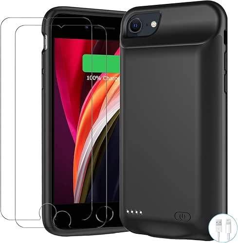 Battery Case for iPhone 8/7/6s/6/SE 3/SE 2, Upgraded 10000mAh Portable