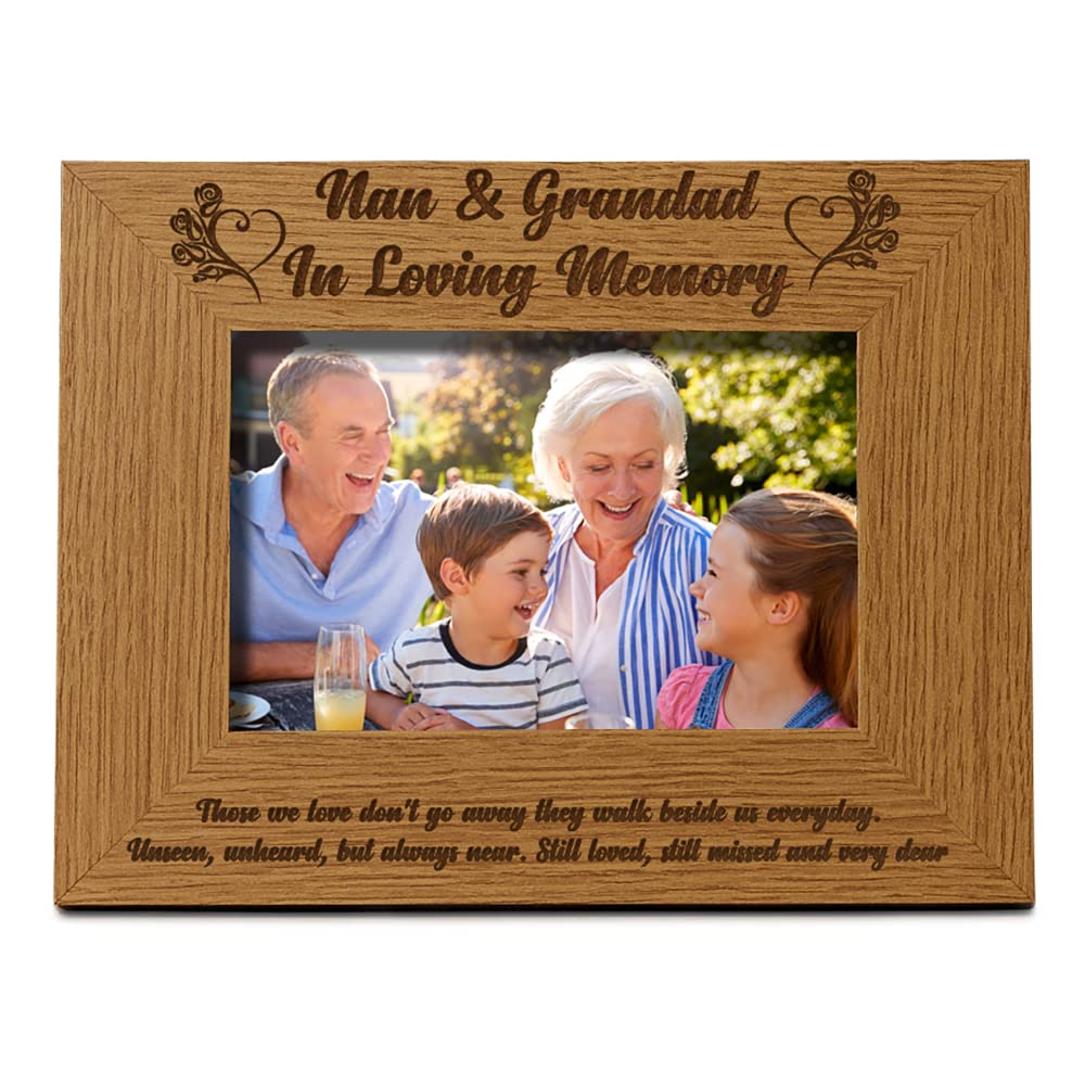 Ukgiftstoreonline Nan & Grandad Memorial Remembrance Photo Frame (5 X 7 Inch)