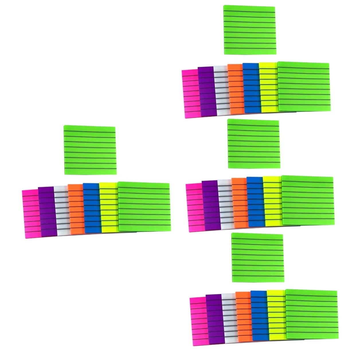 Lurrose 32piezas Transparentes De Memo Stickers Lined De Mixtos Utilidad Para Escuela y Para y Recordatorios