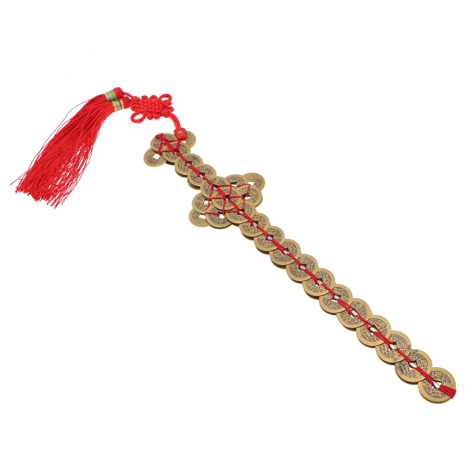 SHINEOFI Espada Decorativa de Cobre Monedas Chinas para Fengshui, Accesorio Hogar Que Atrae Buena Energía y Protege Espacios Familiares