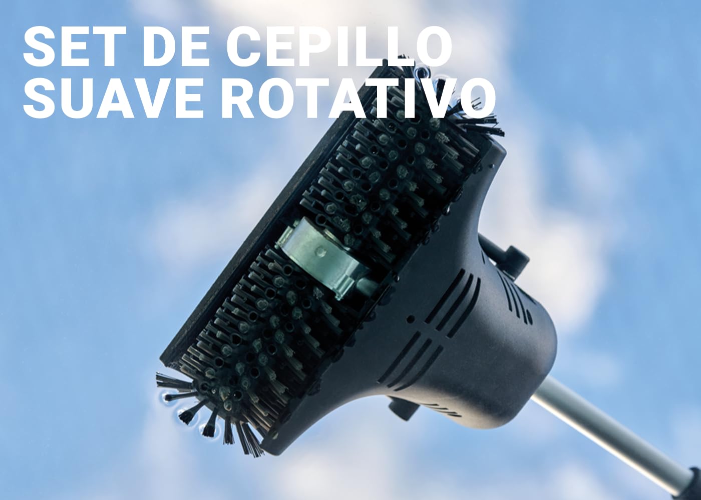 Nilfisk Limpiador de Terrazas Eléctrico - Limpiador de Patios con Cepillos Giratorios y Pulverización Dual con Control de Caudal (600W)