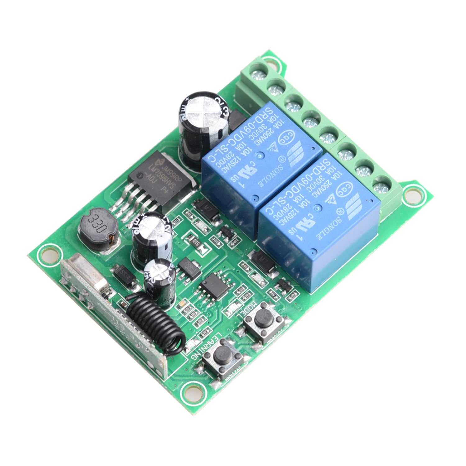 Rf 433mhz Schartec, Mini Ricevitore Radio Universale, Set Di2 Pezzi, Trasmettitore A Un Canale Da 433 MHz Per Azionamento Porta Del Garage Sonoff Rf 433mhz - Foto 3