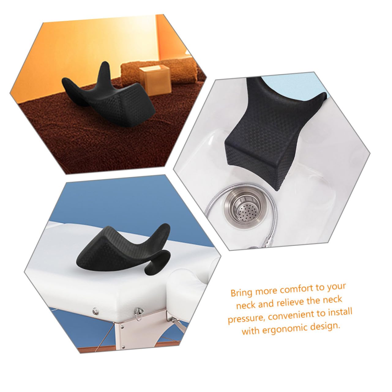 Beaupretty Coussin Repose-Nuque en PVC Réutilisable pour Shampoing 2pcs Antidérapant Confortable pour Salon de Coiffure et Usage à Domicile