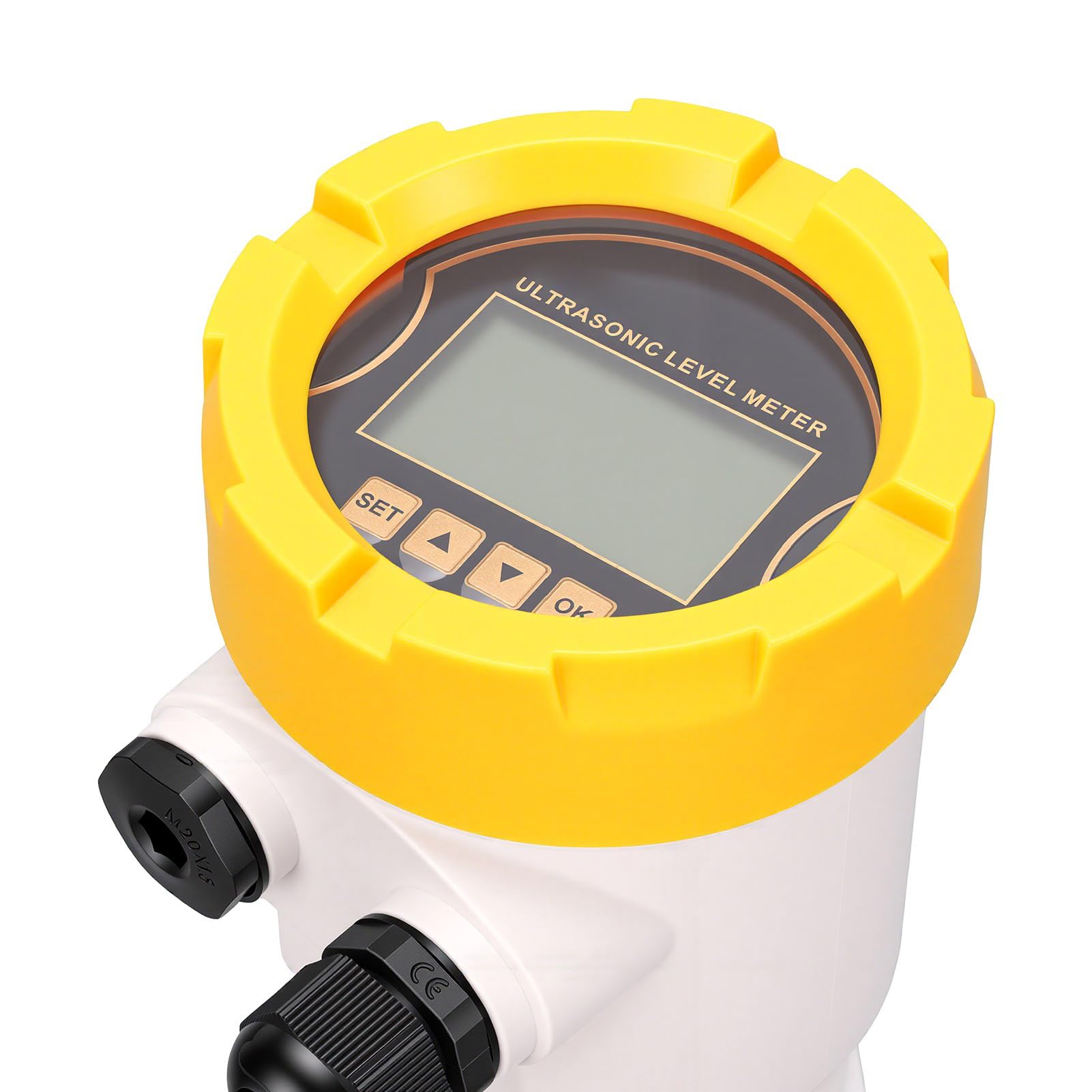 GOWENIC Ultraschall-Flüssigkeitsstandsensor, 0–8 M, LCD-Display, 4–20 MA, Analogausgang, Digitaler Wasserstandsmesser, Wasserdicht für Tank