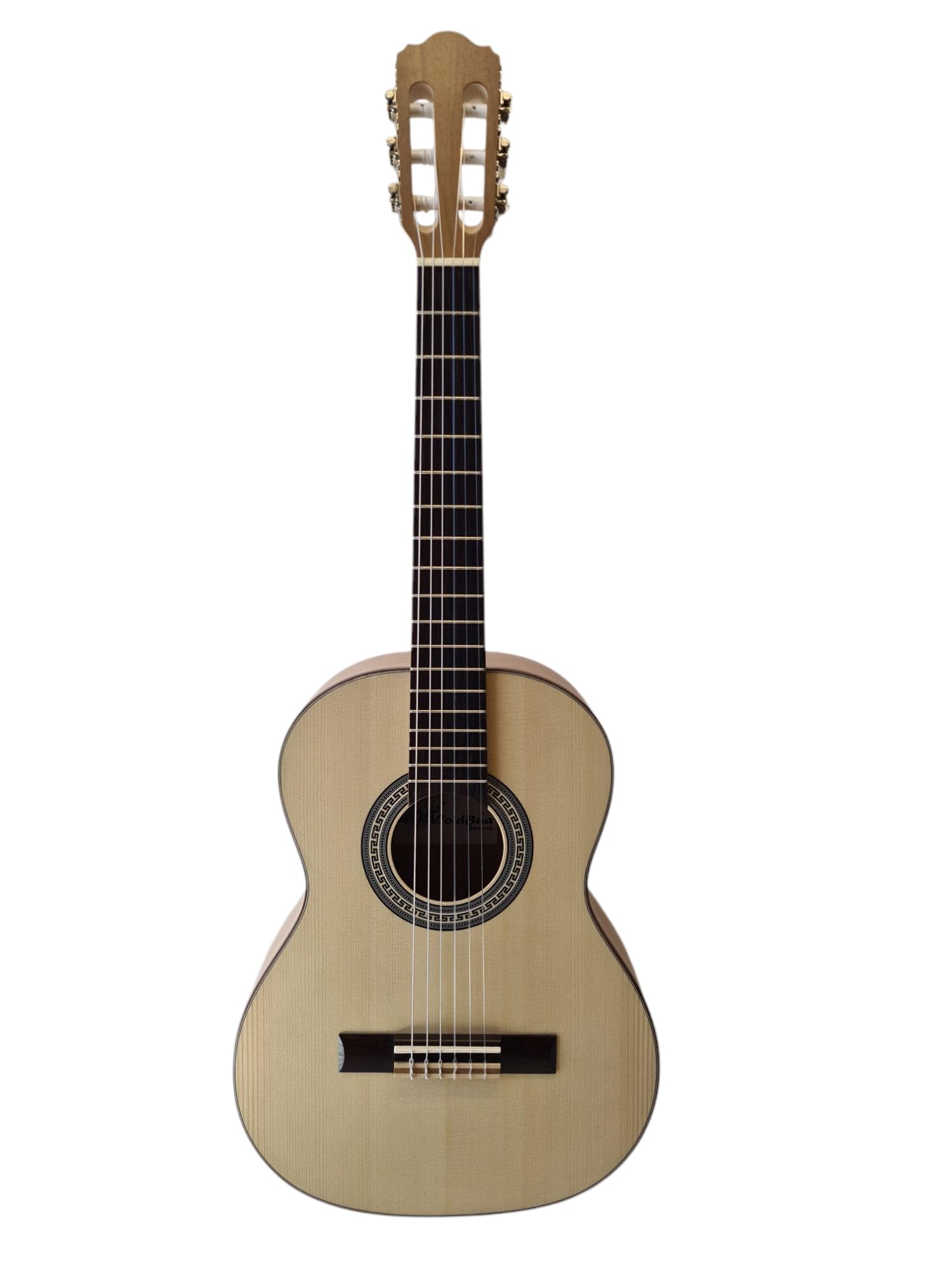 Konzertgitarre 3/4 WoidBua SS200 massiv Fichte Kirsche Preamp Tuner inkl. Gigbag – für Kinder 9–11 Jahre – Volksmusik Gitarre mit Fishman Presys – warmer Klang, seidenmatt lackiert
