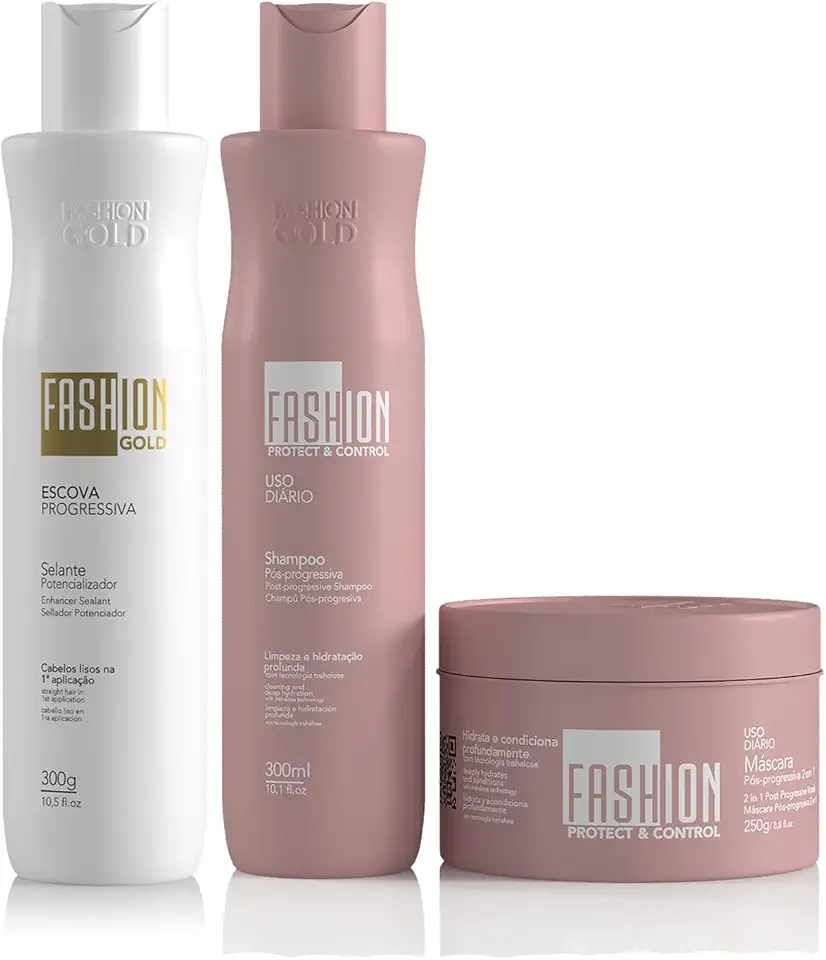 Kit Escova Progressiva Fashion Gold 300g
