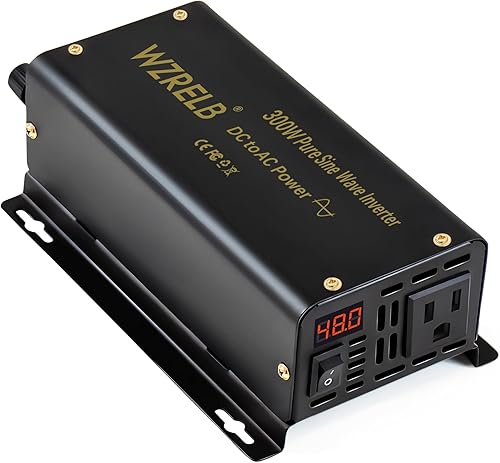 Vista 71 de WZRELB Inversor de energía solar de onda sinusoidal pura de 1500W 12V 120V con interruptor de control remoto