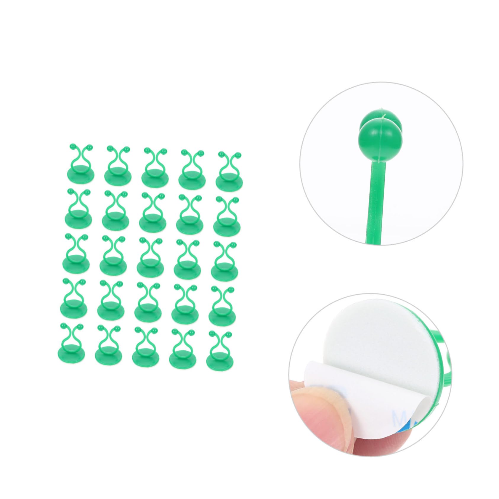 Hemobllo 4 Set Clip Fissaggio Piante Rampicanti Adesivo per Fissaggio per Piante 50 Pezzi * 4