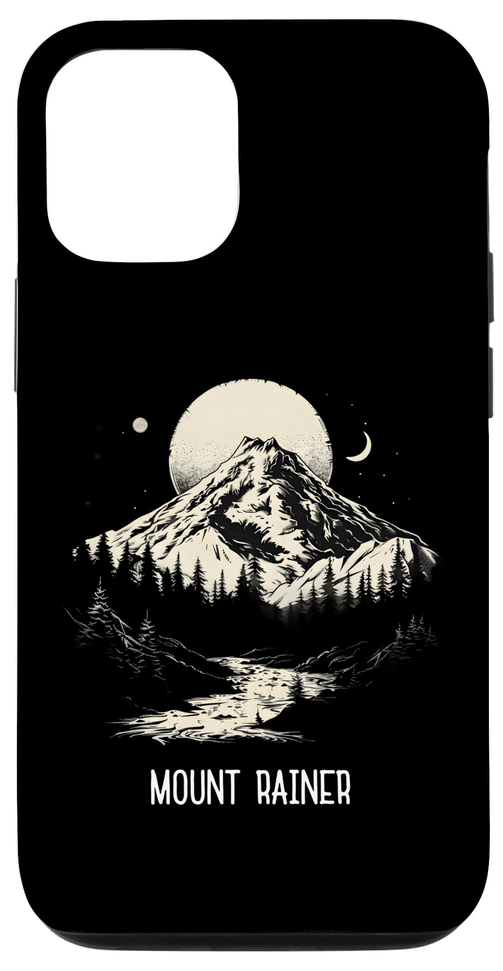 iPhone 14 Pro Mount Rainer National Park Retro Vintage Volcano Case