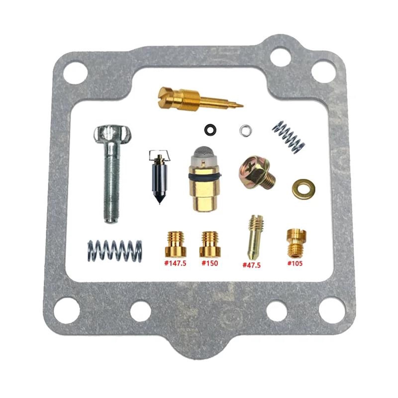 YZXOOP Motorcycle Carburetor Rebuild Repair Kit For Suzuki DR600S DR 600 DR600 S H/J/K E18 1985-1989 Carb Parts Replacement Set Carburettor Rebuild Parts Replaces set(Set 1)