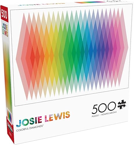 Buffalo Games - Josie Lewis - Diamantes coloridos - Rompecabezas de 500 piezas para adultos - Rompecabezas desafiante perfecto para noches de juego
