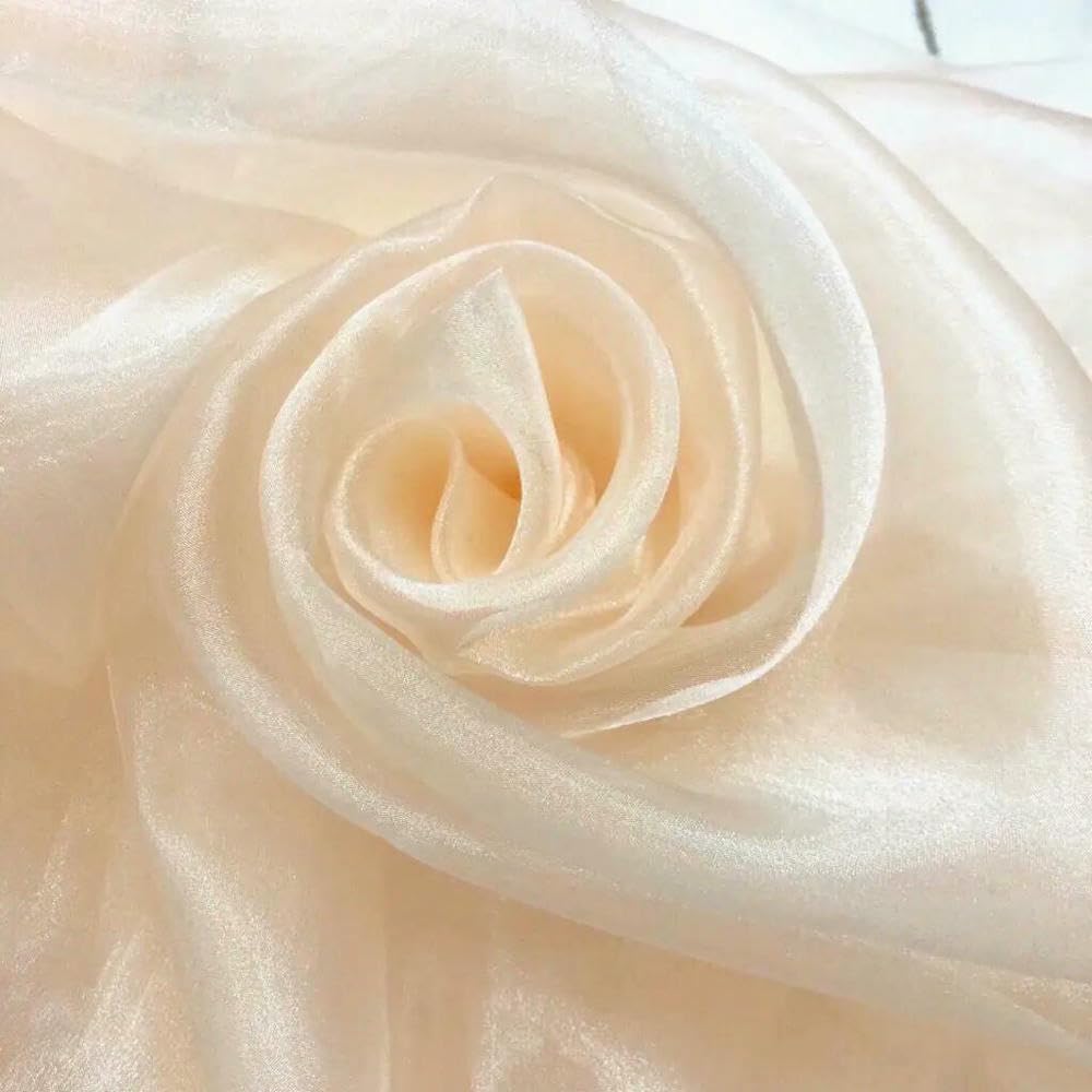 Tela de Organza Voile Transparente de Cristal de 3/5/10 m - Material Ideal para Confeccionar Ropa y Manualidades. Se Vende por Metro.