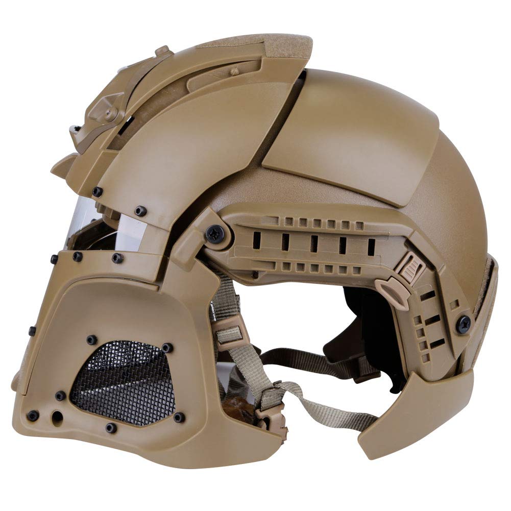 Noga Taktyczny, wojskowy kask balistyczny, na szynie bocznej, wojskowy kask do paintballa, maska pełnotwarzowa (t)