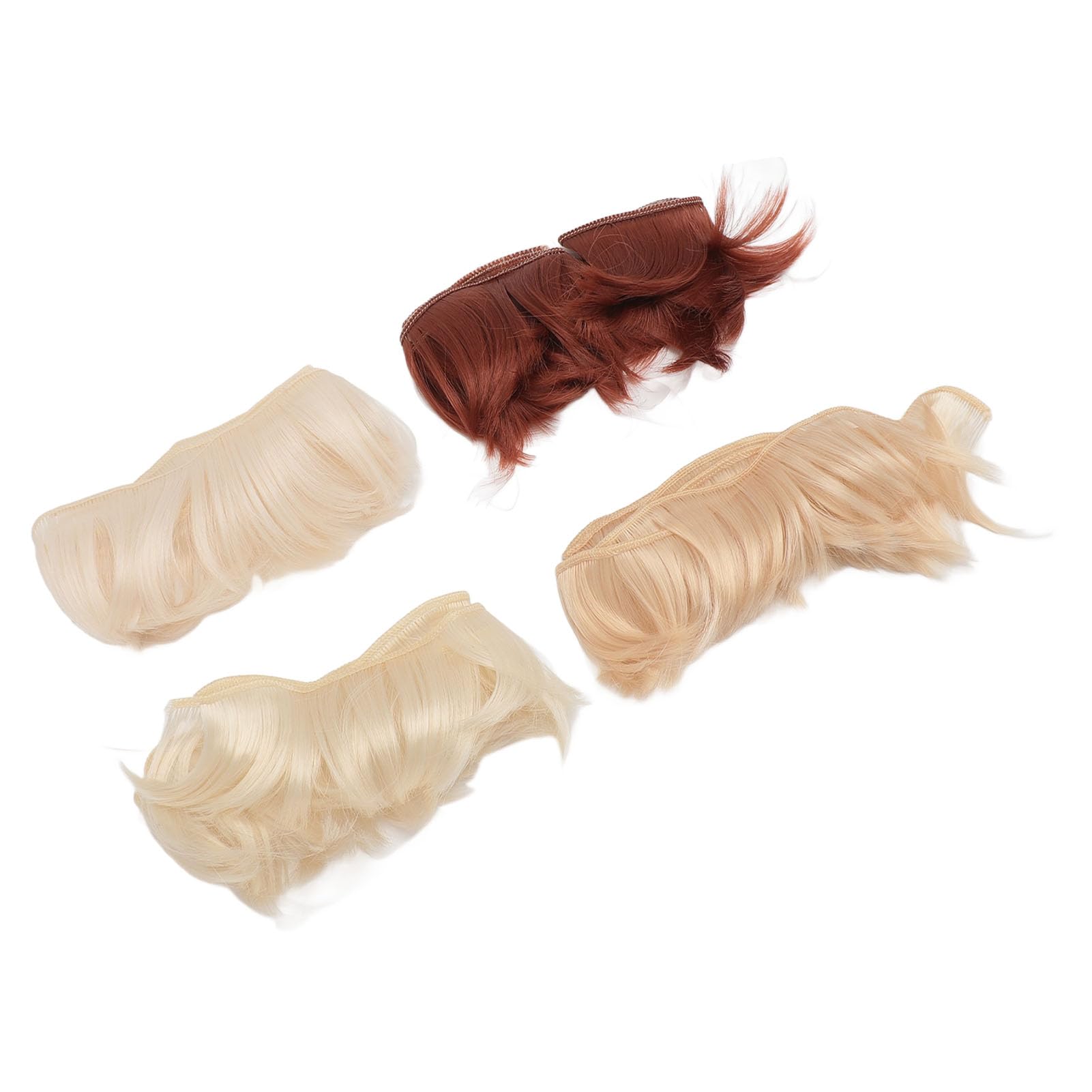 Tbest Perruque de poupée à rotule Poupée cheveux perruque bricolage