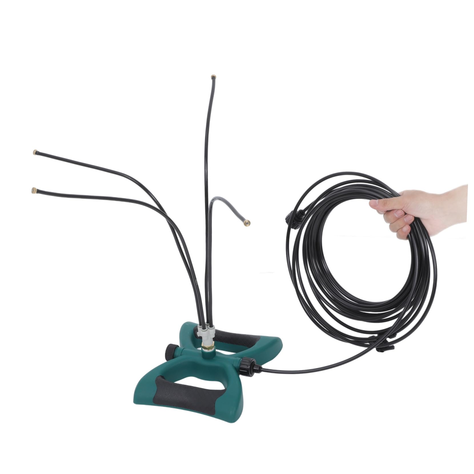 ibasenice Système de Brumisation Extérieur en Abs et PP Refroidissement Haute Efficacité sur Pied Compatible Tuyau Jardin 3/4 Pouces pour Activités de Plein Air