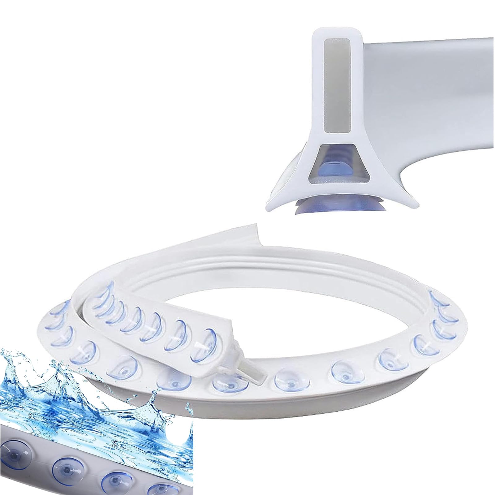 Silikon Wassersperre 3 Meter - Haltestreifen Für Dusche, Badewanne Und Küche (Weiß)