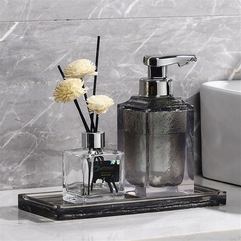 Dispensador Jabon Botella dispensadora de jabón con Sensor automático sin Contacto, Gran Capacidad, 500 ml, de Lujo, eléctrica Dispensador Jabon Baño(Grey)