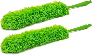 Microfiber Cleaning Duster with Handle, Feather Static Anti Magic - Pack of 2 pcs (Green)