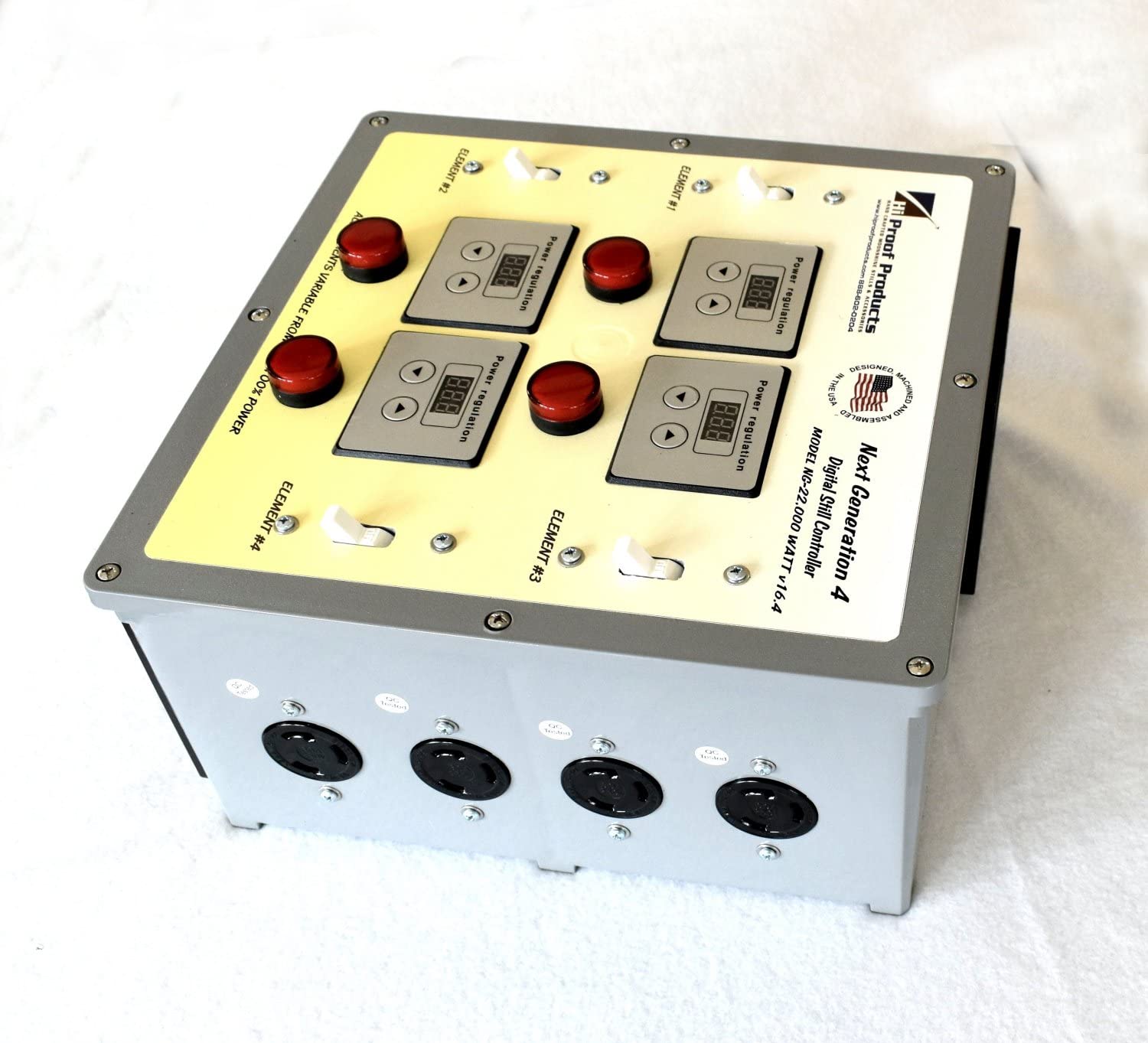 Improved 22,000 watt Quad Moonshine Still Controller & 4 Electric Heating Elements 2