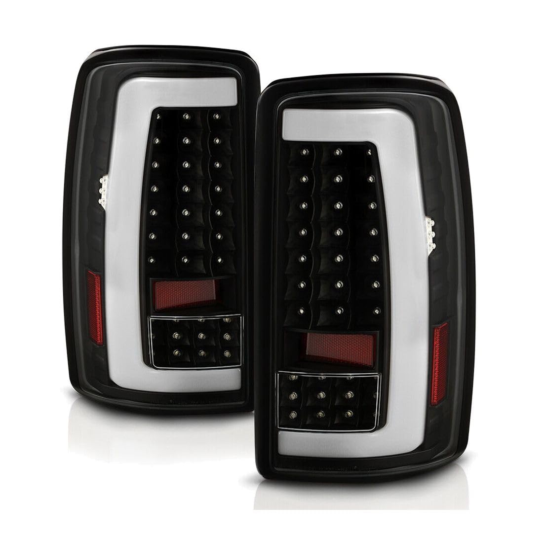Black Housing Tail Lights Set Compatible with Tahoe and Yukon XL 2500/1500