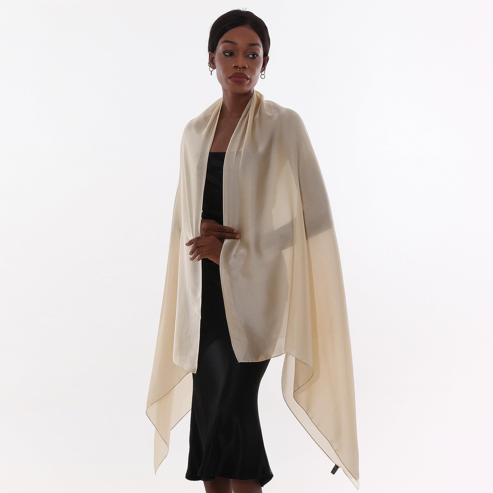 Sciarpa Donna Leggera Scialle Sciarpe Elegante Cerimonia Foulard Pashmina Scilla Stole Primavera Estate